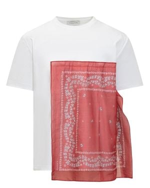 Lanvin Fashion T-Shirt With Bandana Print - Red