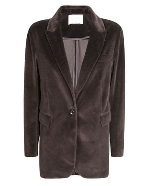 Circolo 1901 Smooth Velvet Blazer - Black