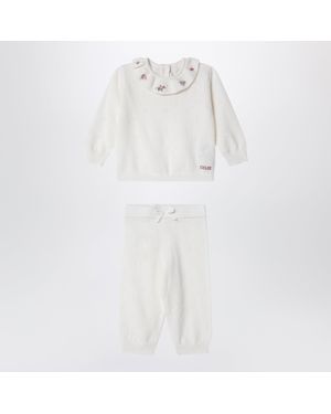 Chloé Ivory Wool Sweater And Pants Set - White