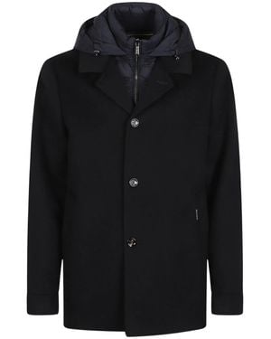 Moorer Cashmere-Wool Overcoat - Black