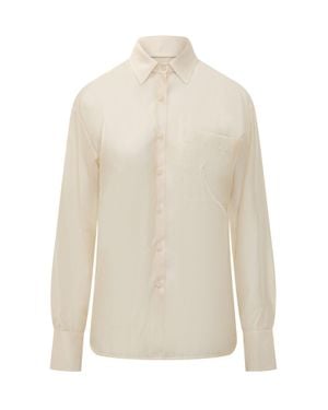 LE SULLY STUDIO Light Knit Over Shirt - White