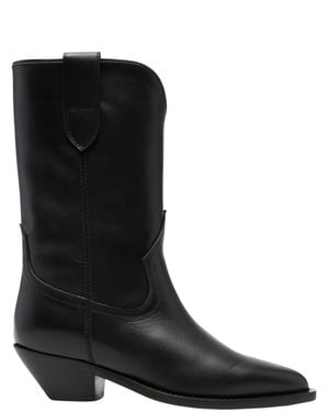Via Roma 15 Leather Boots - Black