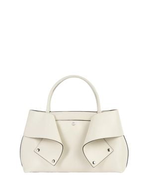 TOTEME Structured Leather Tote Bag - Natural