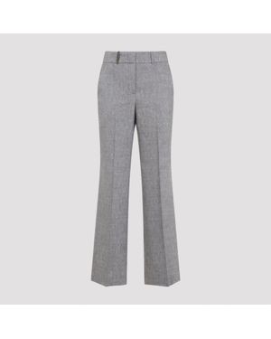Peserico Linen And Wool Pants - Gray