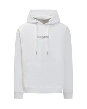 Off-White c/o Virgil Abloh Casual Hoodie Sweatshirt With Logo Print - White