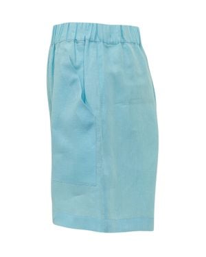 Sundek Linen Mini Shorts - Blue