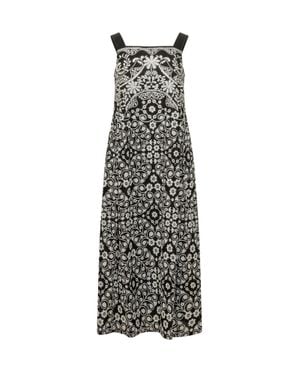 Weekend by Maxmara Ornament All-Over Linen Suit Set For Spring/Summer 2026 - White