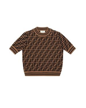 Fendi Boys' Stylish Sweater - Brown
