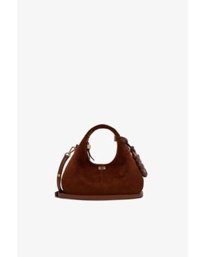 Ganni Mini Hobo Handbag - Brown