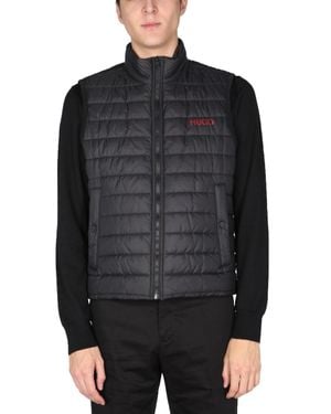 HUGO Hooded Down Vest - Black