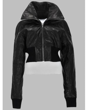 Rick Owens Leather Moto Jacket - Black