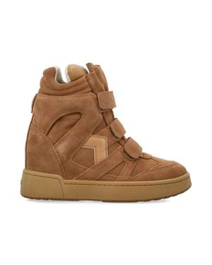 Isabel Marant High-Top Wedge Sneaker Boot - Brown