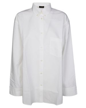 ANDAMANE Robbie Poplin Shirt - White