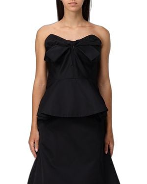 McQueen Silk Blend Bustier/Top - Black