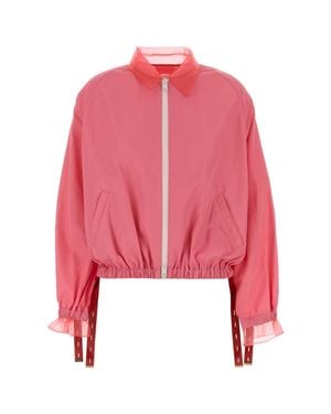 Fendi Light Jacket With Contrasting Collar - Pink