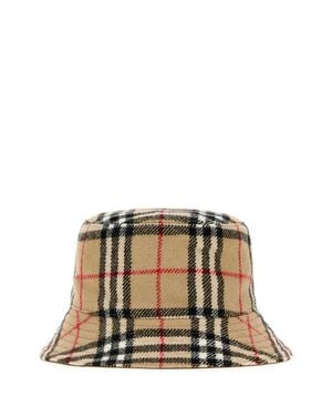Burberry Wool Check Bucket Hat - Multicolor