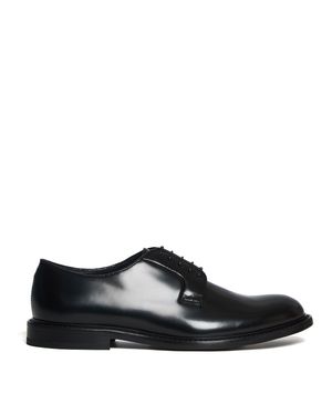 Doucal's Leather Derby Shoes - Black