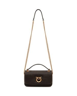 Pinko Click Soft Horizon Chain Mini Crossbody Bag - White
