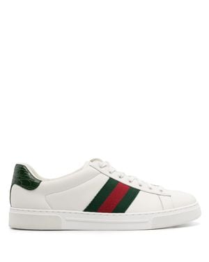 Gucci Leather 'Ace' Sneakers With 30Mm Rubber Sole - White