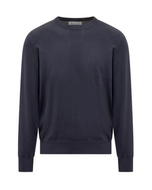 Brunello Cucinelli Long Sleeve Knit Pullover - Blue