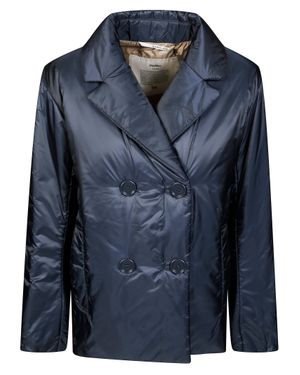 CUBE MAX MARA Double-Breasted Nylon Jacket For - Blue