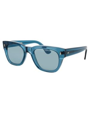 Cutler and Gross Geometric Acetate Sunglasses - Black