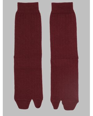 Maison Margiela Knit Toe-Detail Socks - Purple