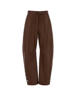 Sportmax Chocolate Leather Cinepresa Pant - Brown