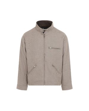 Mastermind Japan Check Wool Harrington Jacket - Gray