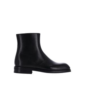Lemaire Leather Ankle Boots - Black