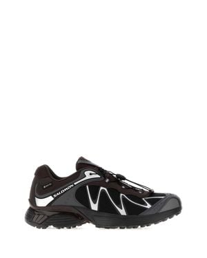 Salomon Two-Tone Waterproof Gore-Tex Sneaker With Rubber Sole - Black