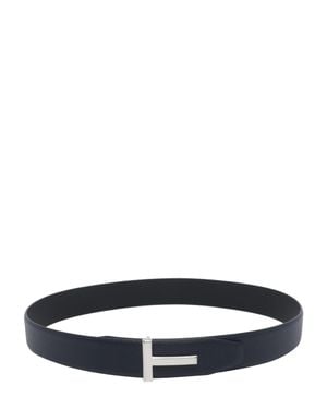 Tom Ford Calf Leather Belt - Blue