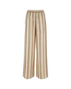 Fendi Silk Palazzo Pant - Natural