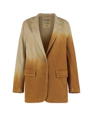 Uma Wang Single-Breasted Blazer Jane Tan-Mustard Cotton Jacket - Natural