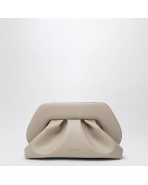 THEMOIRÈ Taupe Faux Leather Mini Bios Pouch With Magnetic Closure - Natural