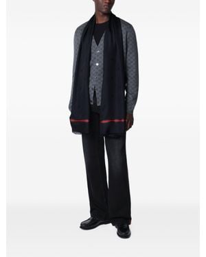 Gucci Stole With Web Detail - Blue