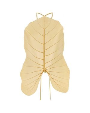Loewe Paula's Ibiza Cotton And Vegetal Fiber Paulaâ€S Ibiza Top - Yellow