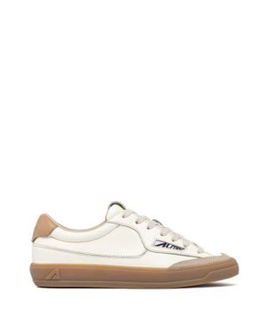 Autry Sleek Mini Flat Shoes For - White