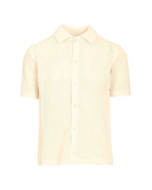 Maison Kitsuné Short Sleeve Cardigan - Natural