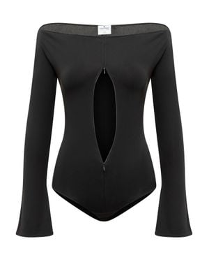Courreges Mini Mock Neck Jerseytop - Black