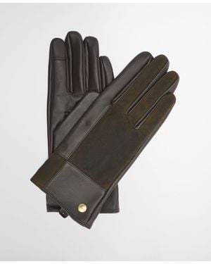 Barbour Rudson Patchwork Leather Gloves - Multicolor