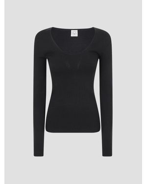 TOTEME Essential Knit Top - Black