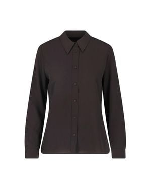 Nili Lotan Silk Button-Front Shirt - Black