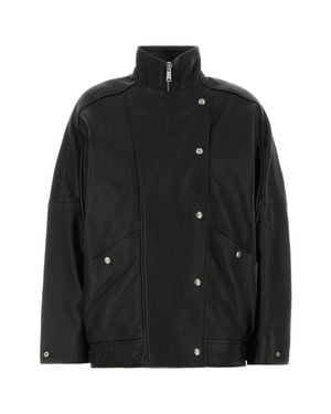Anine Bing Sandy Leather Jacket - Black