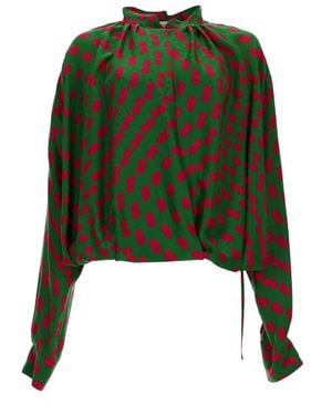 Dries Van Noten Shirt Cenver Viscose-Silk - Green