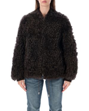 S.W.O.R.D Curly Fur Zip Jacket - Black