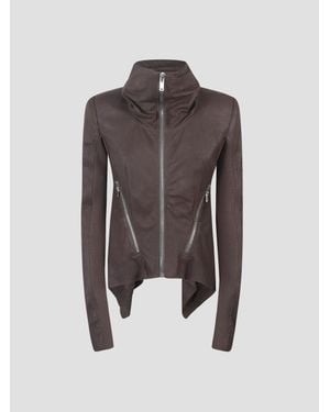Rick Owens Naska Turtleneck Zipped Biker Jacket - Multicolor