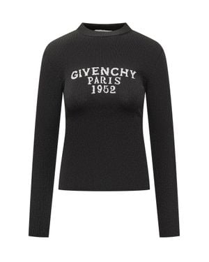 Givenchy Logo Crew Neck Sweater - Black