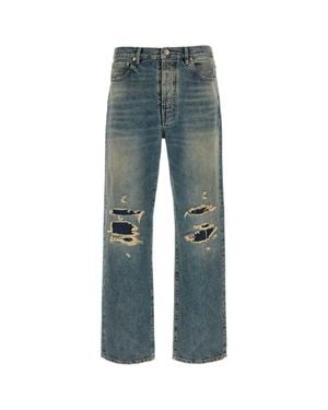 Maison Margiela Distressed Denim Pants For - Blue