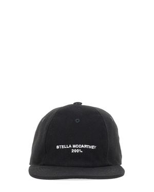 Stella McCartney Baseball Hat With Logo Embroidery - Black